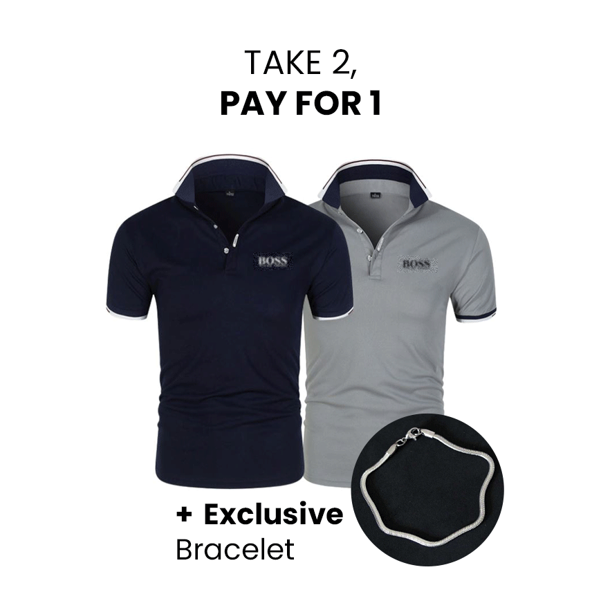 [TAKE 2, PAY FOR 1] 2-PIECE SET PREMIERE POLO SHIRTS